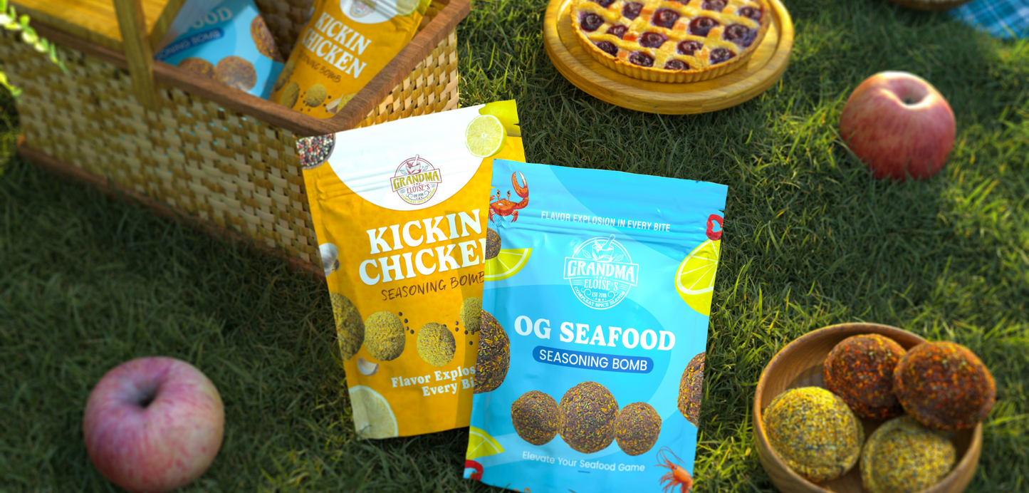 Value Pack Seasoning Bomb Combo (Kickin' Chicken & OG Seafood)